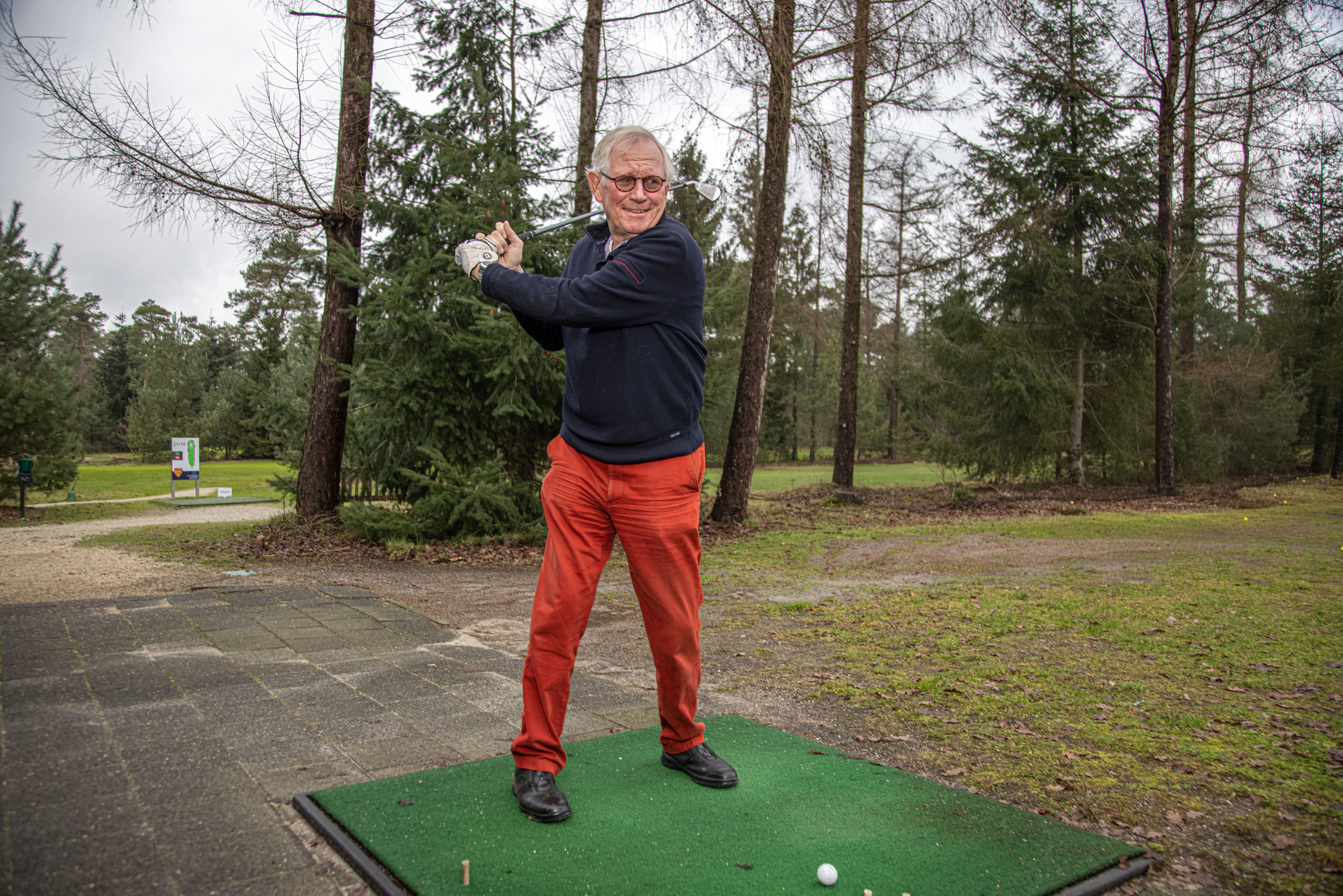 Gerard Nunnikhoven op golfbaan 